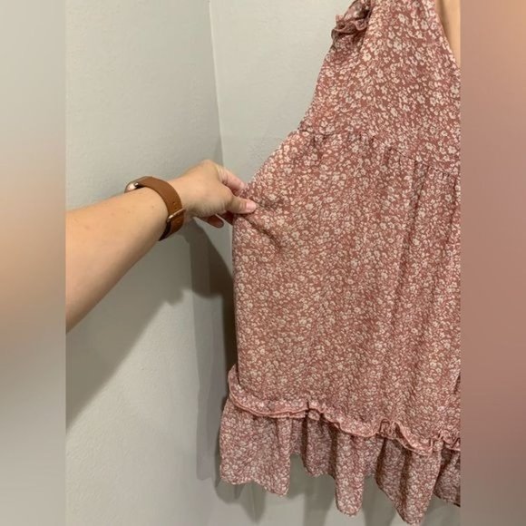 Dress Forum Danity Floral Print Sleeveless Mini Dress Mauve Size Small - Picture 4 of 7